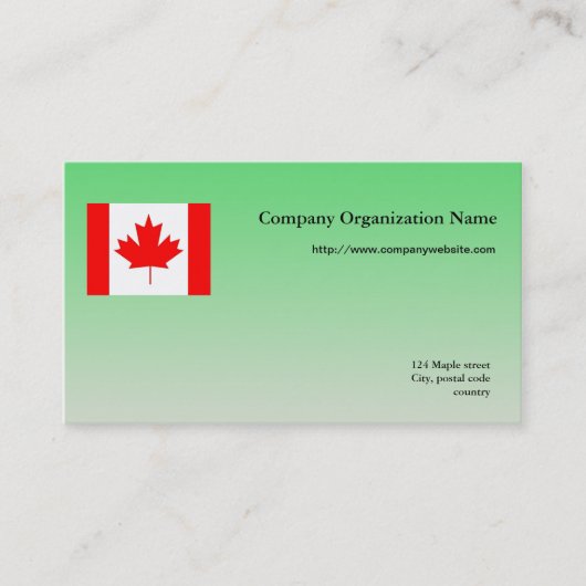 フラッグ国際的業 名刺 (正面)