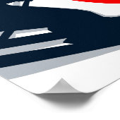 フラッグ日本のスキー日本ウィンタースポーツ ポスター (角)