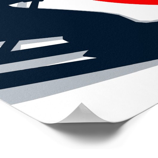 フラッグ日本のスキー日本ウィンタースポーツ ポスター (角)