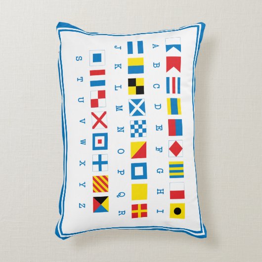 フラッグ海航海の信号アクセント枕 アクセントクッション (正面(垂直))