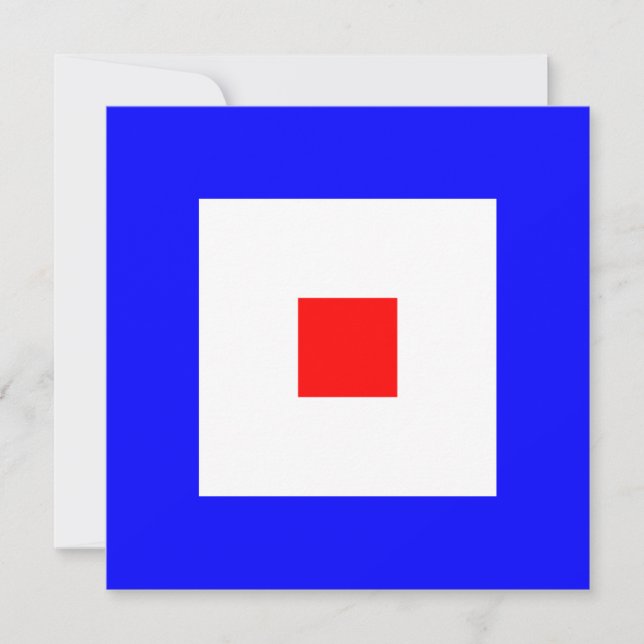 フラッグ航海のシグナルウイスキー文字W (正面)