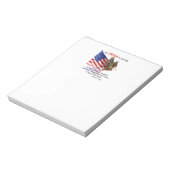 フラッグ&イーグルドナルドJトランプ引用文 ノートパッド (回転)