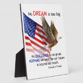 フラッグ&イーグルドナルドJトランプ引用文 フォトプラーク (側面)