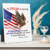 フラッグ&イーグルドナルドJトランプ引用文 フォトプラーク (側面)