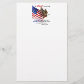 フラッグ&イーグルドナルドJトランプ引用文 便箋 (正面)