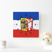 フラッグ・シュレスウィヒ・ホルシュタイン角壁時計 スクエア壁時計 (ホーム)