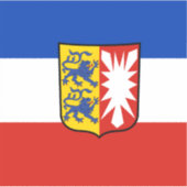 フラッグ・シュレスウィヒ・ホルシュタイン・ビニール・ステッカー シール (正面)