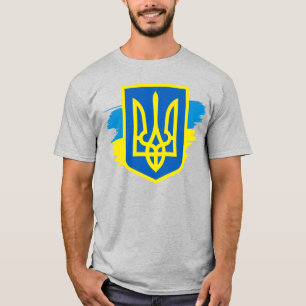 フラッグTシャツを着たウクライナの腕のコート Tシャツ