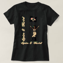 フラッグTシャツピーチフラワー