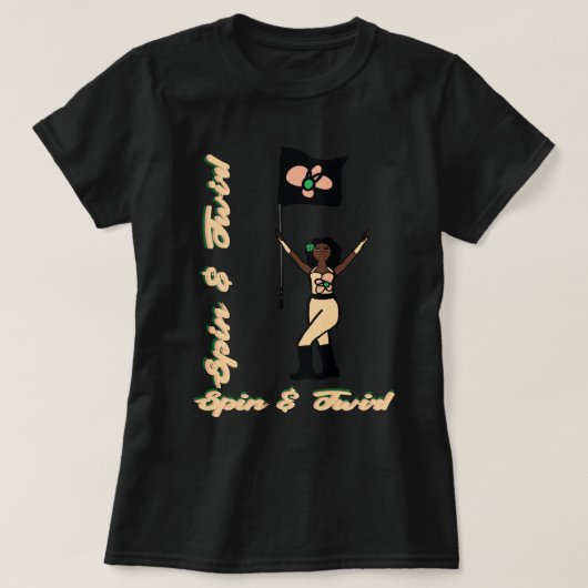 フラッグTシャツピーチフラワー Tシャツ (デザイン正面)