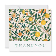 フラッサンキュートカード：ウィリアム・モリス：ザクロ