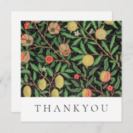 フラッサンキュートカード：ウィリアム・モリス：ザクロ サンキューカード