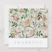 フラッサンキュートカード:ウィリアム・モリス:ジャスミン サンキューカード (正面)