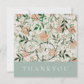 フラッサンキュートカード:ウィリアム・モリス:ジャスミン サンキューカード (正面)