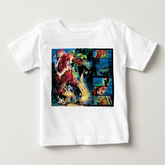 フラッシュおよび緑のランタンパネル ベビーTシャツ (正面)