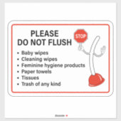 フラッシュしない記号 シール (シート)