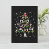 フラッシュで覆われた秋田クリスマスツリー サンキューカード (スタンド正面)