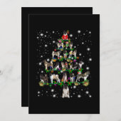 フラッシュで覆われた秋田クリスマスツリー サンキューカード (正面/裏面)