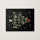 フラッシュで覆われた秋田クリスマスツリー ジグソーパズル (横)