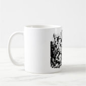 フラッシュと緑のランタンパネル2 コーヒーマグカップ (左)