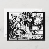 フラッシュと緑のランタンパネル2 ポストカード (正面/裏面)