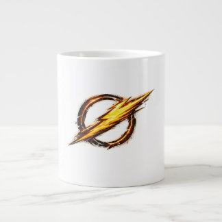 フラッシュにインスパイアされたロゴ ジャンボコーヒーマグカップ