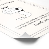 フラッシュのみトイレ紙の廃棄手順 フォトプリント            (角)