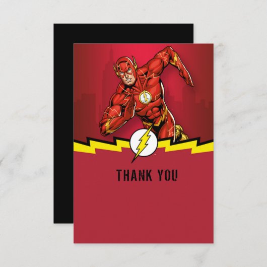 フラッシュの誕生日ありがとう サンキューカード (正面/裏面)