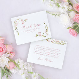 フラッシュウォーターカラーフローラル ブライダルシャワーフラット サンキューカード