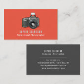 フラッシュカメラアイコン、写真家、写真 名刺 (正面/裏面)