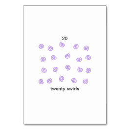 フラッシュカードカスタムの20個の旋回 テーブルナンバー