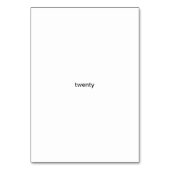 フラッシュカードカスタムの20個の旋回 テーブルナンバー (正面)