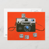 フラッシュキューブ付きインスタントカメラ ポストカード (正面/裏面)