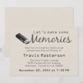 フラッシュドライブの誕生日パーティー招待状 招待状 (正面/裏面)