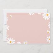 フラッシュピンクのデイジー誕生日パーティーお礼カード サンキューカード (裏面)