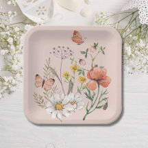 フラッシュピンクの桃色の花のワイルドフラワースクエア