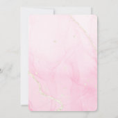 フラッシュピンクの花柄デザインのベビーシャワー招待状 招待状 (裏面)