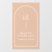 フラッシュピンクアーチの「こんにちは」サイン ビジネス歓迎サイン ウィンドウサイン (シート)