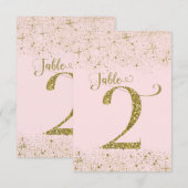 フラッシュピンクゴールドグリッター テーブルナンバー 2 (正面/裏面)