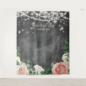 フラッシュピンク ボホ カスタマイズ フォトブース 背景 タペストリー (正面)