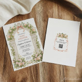 フラッシュリボン ガーデンアーチ ベビーシャワー 招待状