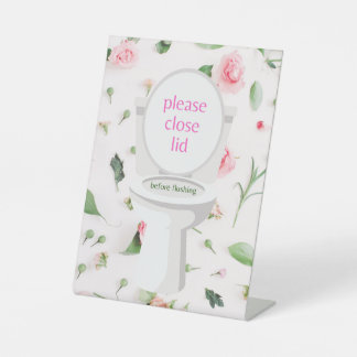 フラッシュ前の閉じ蓋 – 自立標識 台座サイン