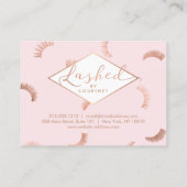 フラッシュ文字ピンク/バラ金ゴールドアフターケアカード 名刺 (裏面)