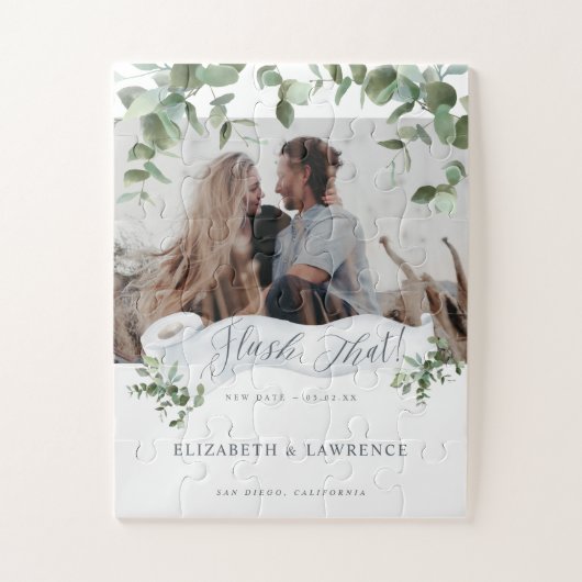 フラッシュ新しい日付トイレ紙転がフローラ写真 ジグソーパズル (縦)