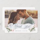 フラッシュ新しい日付トイレ紙転がフローラ写真 セーブザデート (正面/裏面)