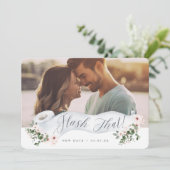 フラッシュ新しい日付トイレ紙転がフローラ写真 セーブザデート (スタンド正面)