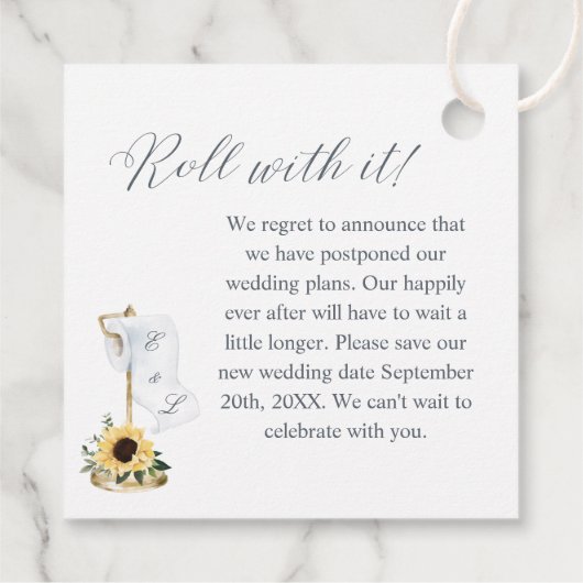 フラッシュ新しい日付トイレ紙転がフローラ写真 フェイバータグ (裏面)