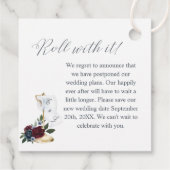 フラッシュ新しい日付トイレ紙転がフローラ写真 フェイバータグ (裏面)