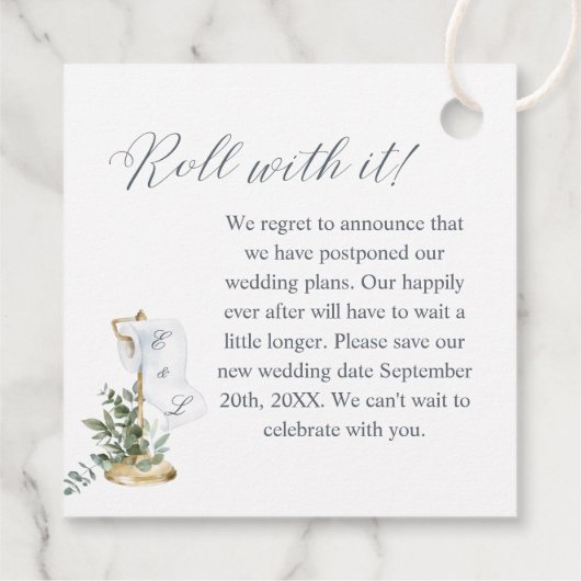 フラッシュ新しい日付トイレ紙転がフローラ写真 フェイバータグ (裏面)