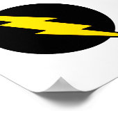 フラッシュ照明ボルトロゴポスター ポスター (角)